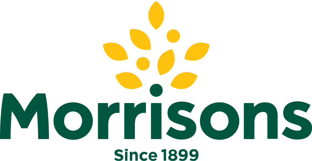 Morrisons logo featuring stylized leaves and the text 'Morrisons Since 1899' in green and yellow.